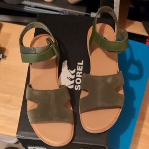 Sorel Olive Green Sandals